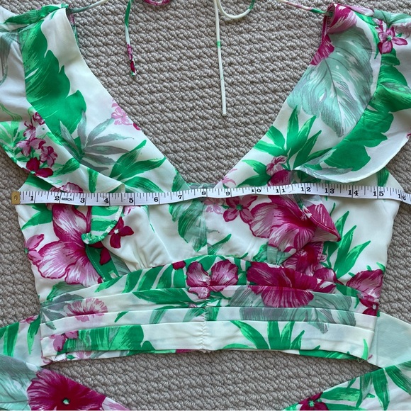 CityLux Cropped Floral Blouse Size S - Picture 15 of 16